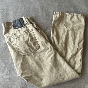 Levis 514 Straight Fit Pants Mens 34 x 30  Khaki Tan Cotton Twill 00514-0995